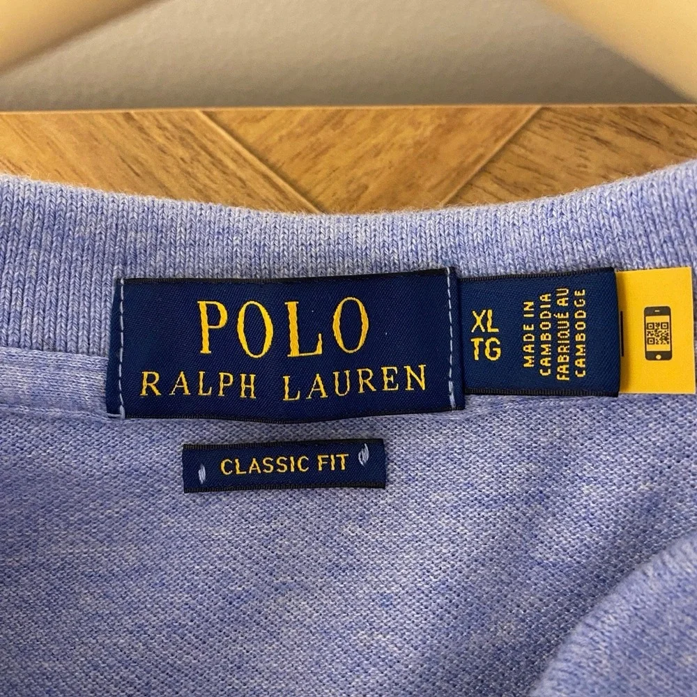 Polo Ralph Lauren Classic Fit Polo Mens‎ XL Blue Cotton Short Sleeve Preppy Pony